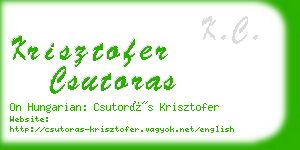 krisztofer csutoras business card